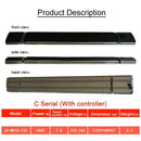 Pannello Radiante Riscaldante ad Infrarossi 137x18,9x6,7 cm 1800W con Cassa Bluetooth Sined  Nero