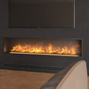 Camino a Vapore Elettrico da Incasso 220x45(64,8)x40 cm Invapo Inside con Ricarica Automatica e LED RGB Nero       
