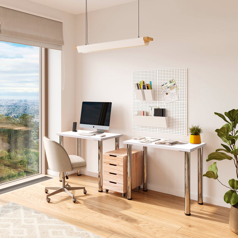 Piano D’Appoggio per Tavoli 900x500 mm in Legno Emuca Bianco