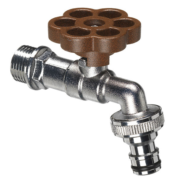 acquista Robinet à bille pour fontaine de jardin avec fleur colorée Belfer RUB/029 Rouille