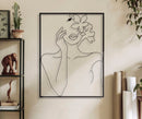 Pannello da Muro Woman With Flowers 60x1x80 cm in Ferro 