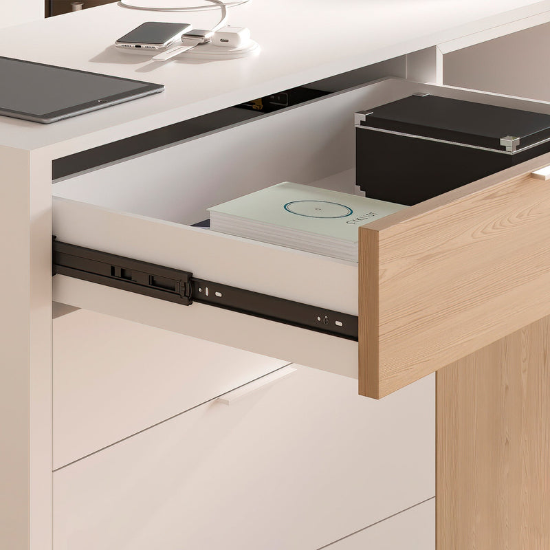 Set 10 Guide Cassetto con Chiusura Soft 45x500 mm in Acciaio Emuca Nero