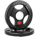 Set Dischi Pesi Palestra 2x2.5kg Foro 5 cm Impugnature Ergonomiche Acciaio Rivestito Nero      