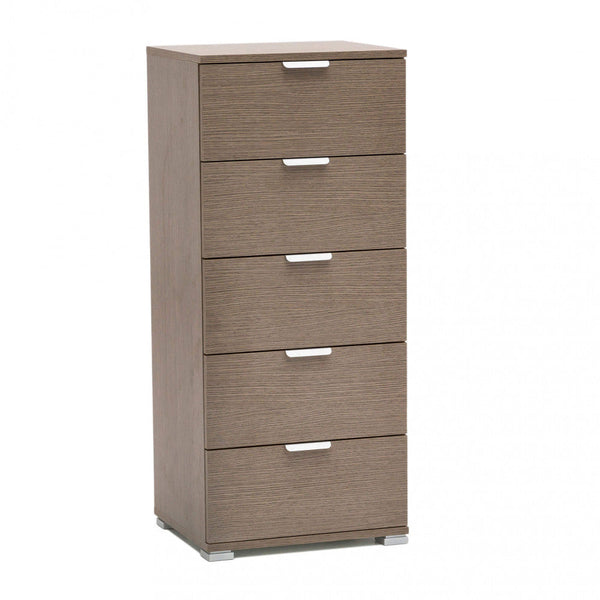 acquista Armoire Chêne Gris 5 Tiroirs 45x38x103 h cm en aggloméré bilaminé Chêne Gris