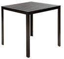 Tavolo da Giardino 78x78x74 cm in Polietilene e Metallo Nero