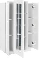 Vetrina 3 Ante 80x38x120,5 cm Coro Bianco Lucido/Bianco  