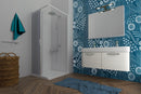 Box Doccia Angolare 1 Anta a Soffietto in PVC Apertura Laterale H185 cm Dorini Bianco Varie Misure