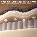 Poltrona Alzapersona Elettrica Reclinabile 90x94x104 cm con Massaggio e Riscaldamento in Tessuto Marrone Chiaro      