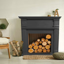 Cornice da Pavimento per Inserto Camino Elettrico 114x28,2x102,2 cm in MDF Sined Caldera Grigio