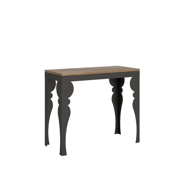 Consolle Allungabile 90-300x40x77 cm in Nobilitato Marrone acquista