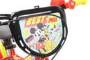 Bicicletta per Bambini 12" Disney Mickey Mouse Freno Caliper e Stabilizzatori in Acciaio Hi-Ten Rosso