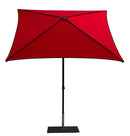 Ombrellone da Giardino 2x2 m Palo Ø38 mm in Alluminio Tessuto Dralon Acrilico Border Rosso