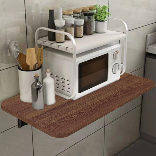 online Tavolo Salvaspazio da Muro a Ribalta 80x60 cm in MDF Noce