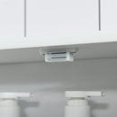 Pensile da Bagno 55x17.5x60 cm con Antine a Specchio Bianco