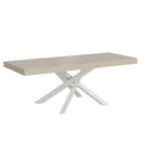 Tavolo Allungabile 180-284x90x77 cm Volantis Premium Cashmere Telaio Bianco 