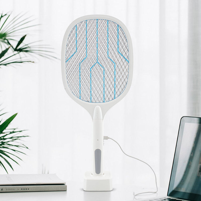 Racchetta Fulmina Insetti Elettrica Ricaricabile USB UV Luce Antizanzare
