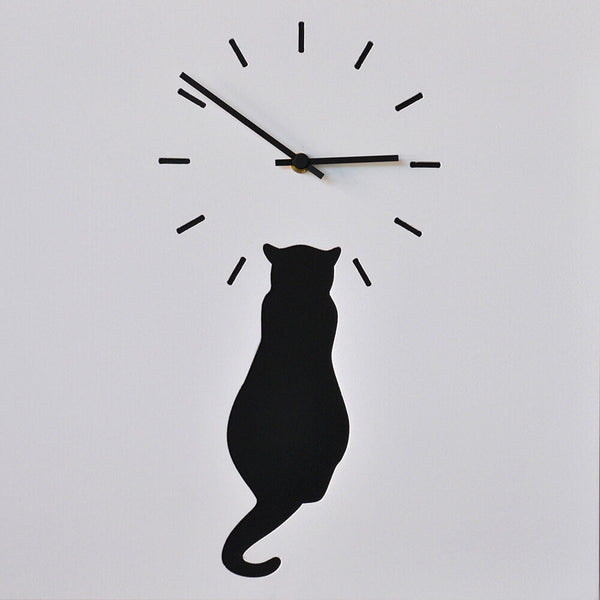 acquista Pirondini Italia Horloge Murale Carrée 38,5X38,5Cm Chat Blanc et Chat Noir