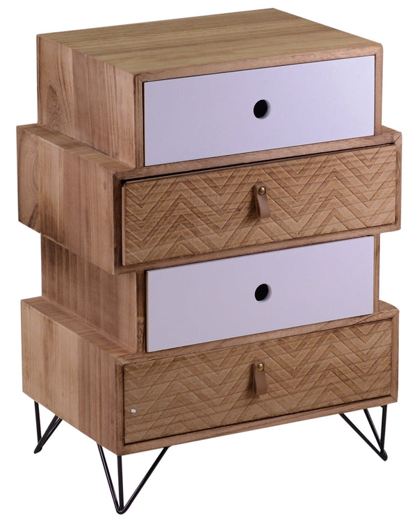 Commode 4 tiroirs en bois MDF Lagos sconto