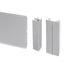 Battiscopa per Mobili Cucina 4,7m H15 cm con Giunti in Plastica Emuca Anodizzato Satinato