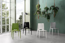 Set 4 Sedie 41x44xH84 cm in Polipropilene Denise Verde