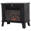 Camino Elettrico da Terra Effetto Fiamma 600W/1200W Nero 