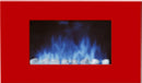 Camino Elettrico da Parete Effetto Fiamma 2000W CheminArte Red Line Rosso