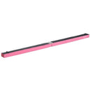 Trave da Ginnastica per Allenamento Imbottita in Legno Rosa 240x10x6.5 cm 