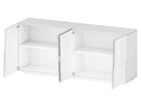 Credenza 4 Ante 200x44x86 cm Pongo 4A Bianco Lucido  