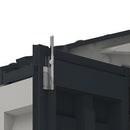 Casetta da Giardino Porta Attrezzi 161x250x210 cm in PVC Grigio/Grigio Scuro