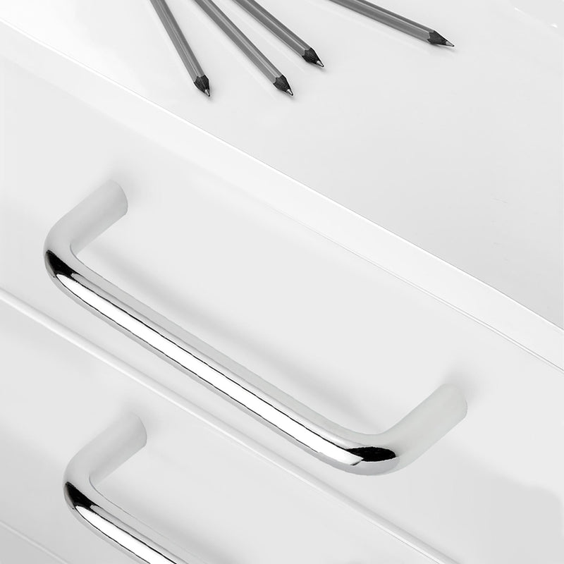 Maniglie per Mobile 8 mm Interasse 128 mm Acciaio Cromo 20 Pezzi Emuca