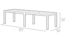 Tavolo Doppio da Giardino 295x90x74,5 cm in Resina Keter Kulie Double Bianco