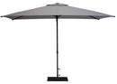 Ombrellone da Giardino 3x2 m Palo Ø38 mm in Alluminio Effetto Legno Tessuto Olefin Trend Wood Grigio