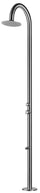 Douche de jardin 243,9x25x54,5 cm avec pomme de douche Sined Palau Inox et mitigeur et lave-pieds