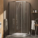 Box Doccia Semicircolare 2 Ante Scorrevoli in Cristallo Trasparente 6mm H198 Fosterberg Dragor Varie Misure