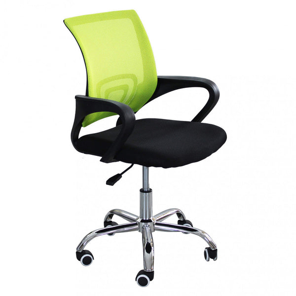 online Fauteuil de bureau Titty gris clair 52x56,5x85/95 h cm en polyuréthane noir