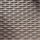 Set Salotto da Giardino Divano 2 Poltrone e Tavolino con Cuscini in Plastica Tortora