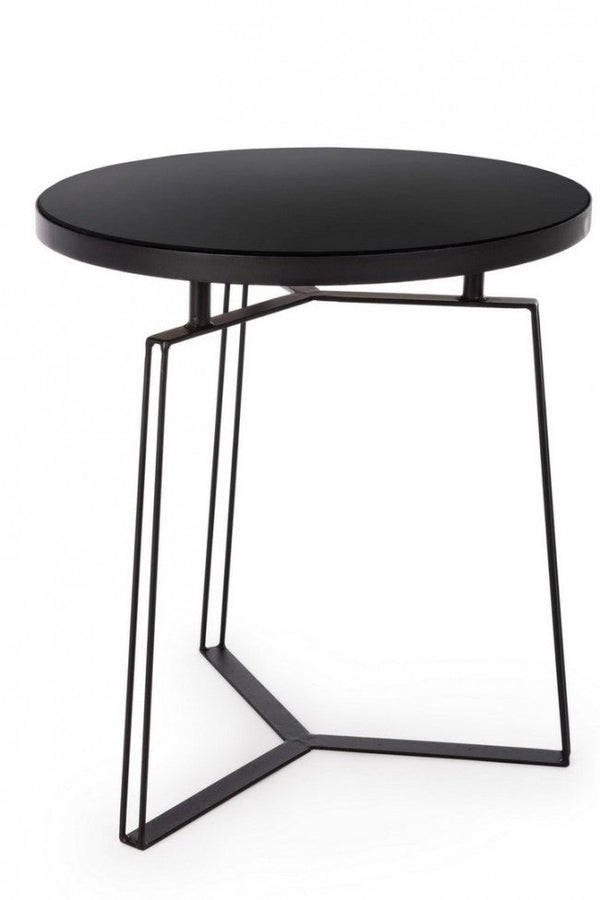 Table basse ronde en métal noir D50 Zaira online