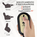 Poltrona Alzapersona Reclinabile a 145° con Telecomando in Pelle PU Marrone Scuro   