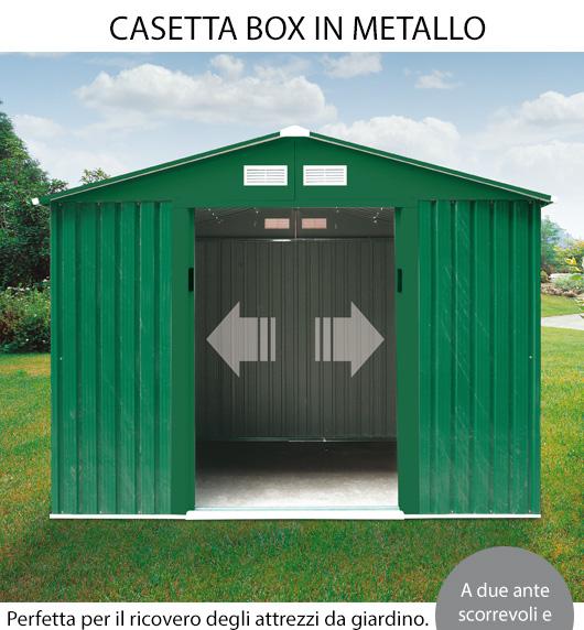 Jardin Box House en Tôle Verte pour Rangement Outils 257X184X199 Cm Bertozzi acquista