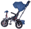 Triciclo Passeggino per Bambini 95x52x105 cm con Seggiolino Reversibile Jolly Blu-5