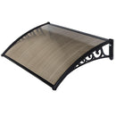 Pensilina Tettoia Modulabile Policarbonato Alveolare Nero Fumè 150X100cm Bertozzi Naxos