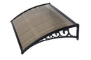 Pensilina Tettoia Modulabile Policarbonato Alveolare Nero Fumè 150X100cm Bertozzi Naxos