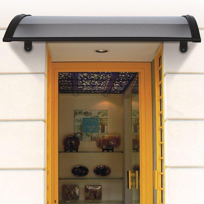 Pensilina Tettoia Modulabile in Policarbonato Compatta Opacizzata 100X80cm Bertozzi Naxos