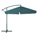 Ombrellone Decentrato Esagonale da Giardino in Acciaio Verde Scuro 3X3M Bertozzi