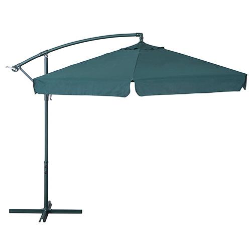 sconto Bertozzi Parasol de Jardin Hexagonal Décentralisé en Acier Vert Foncé 3X3M