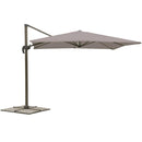 Ombrellone Decentrato Quadrato da Giardino in Acciaio Tortora 3X3M Bertozzi