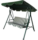 Dondolo da Esterno Giardino 3 Posti a Righe Verde Bertozzi Sorrento