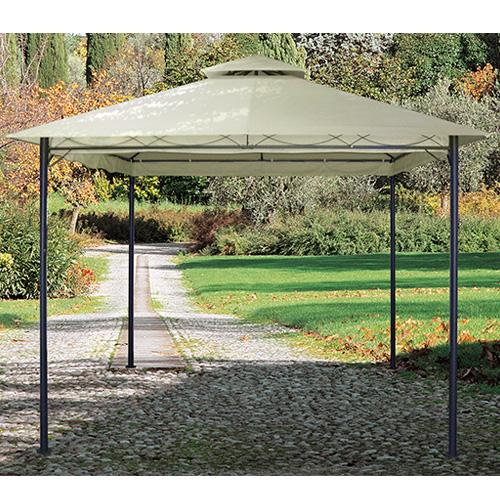 Tonnelle de Jardin 3,5X3,5M Couverture Structure en Fer Beige Bertozzi Space online