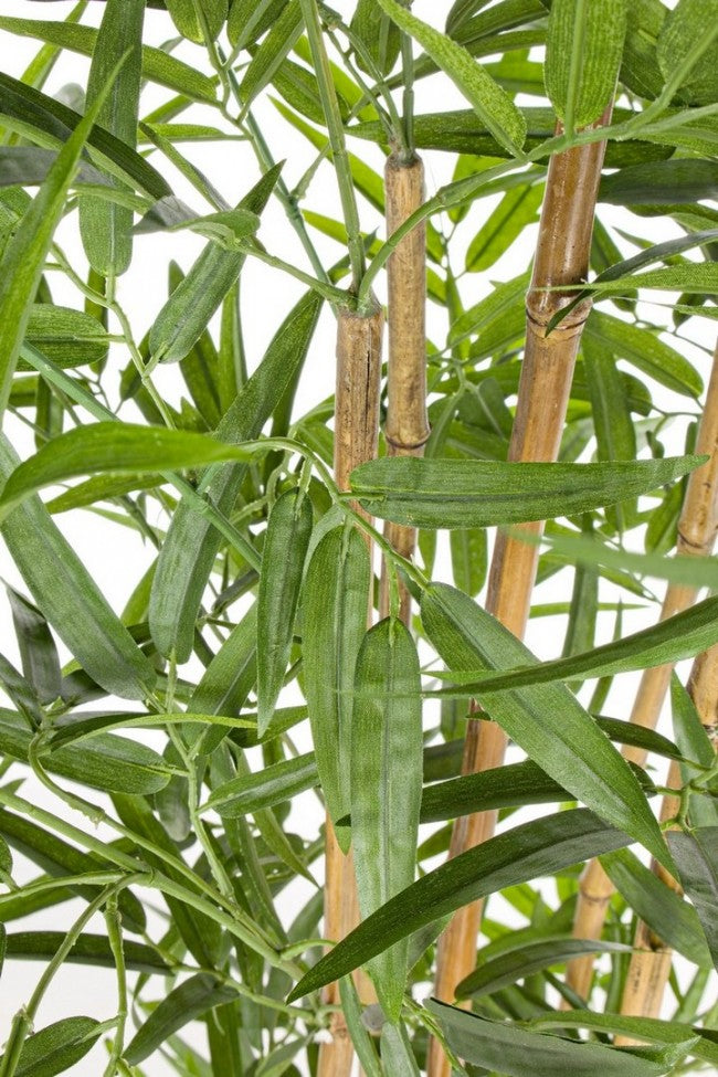 Set 2 Piante Artificiali di Bamboo 70x70x155 cm in Plastica con Vasi Verde-3