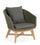Fauteuil 76x78x77h cm avec coussins Coachella vert